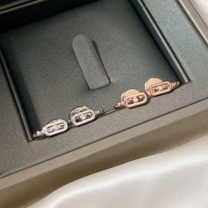[Mysitc] CREOLES MOVE UNO MINI 1 DIAMOND EARRINGS