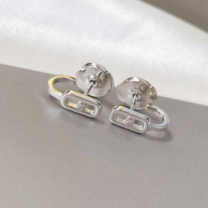 [Mysitc] CREOLES MOVE UNO MINI 1 DIAMOND EARRINGS