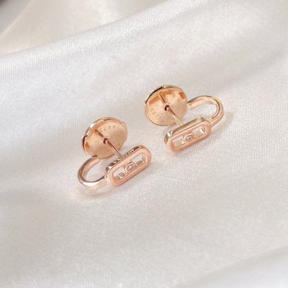 [Mysitc] CREOLES MOVE UNO MINI 1 DIAMOND EARRINGS