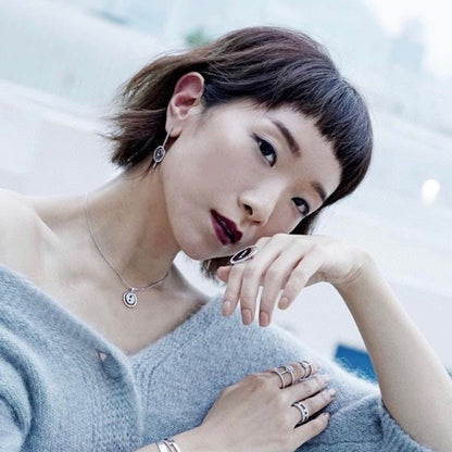 [Mysitc]  MOVE ARROW PINK GOLD DIAMOND EARRINGS