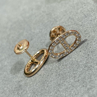 [Mystic]HM FULL DIAMOND PIG NOSE STUD EARRINGS