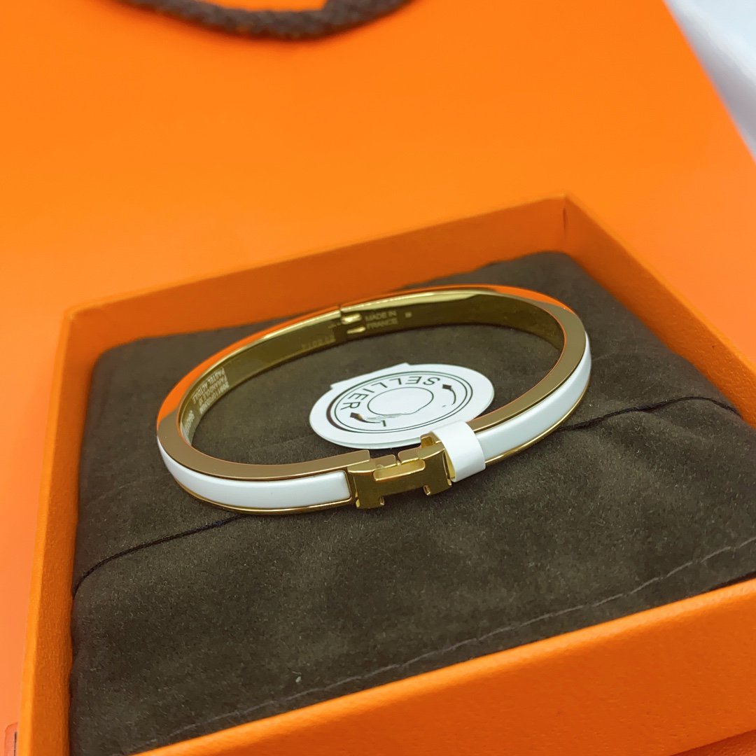 [Mystic]CLASSIC HM CLIC WHITE 8MM ENAMEL BRACELET