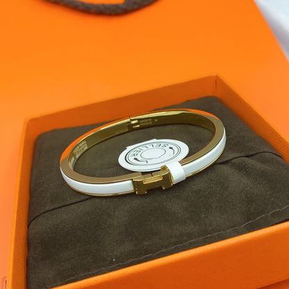 [Mystic]CLASSIC HM CLIC WHITE 8MM ENAMEL BRACELET