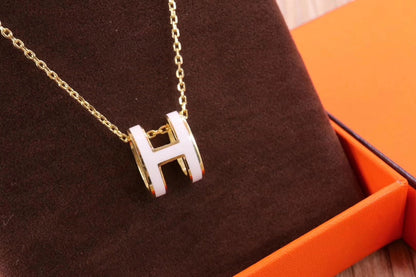 [Mystic]HM CLIC YELLOW ENAMEL GOLD NECKLACE