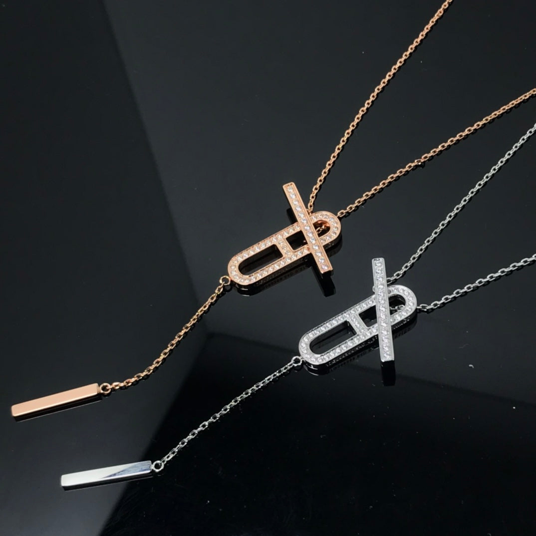[Mystic]HM NECKLACE PLATINUM ROSE GOLD DIAMOND