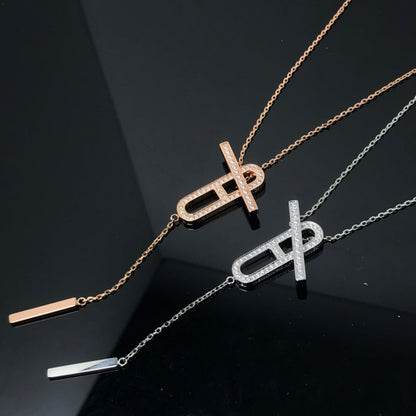 [Mystic]HM NECKLACE PLATINUM ROSE GOLD DIAMOND
