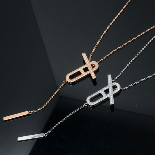 [Mystic]HM NECKLACE PLATINUM ROSE GOLD DIAMOND