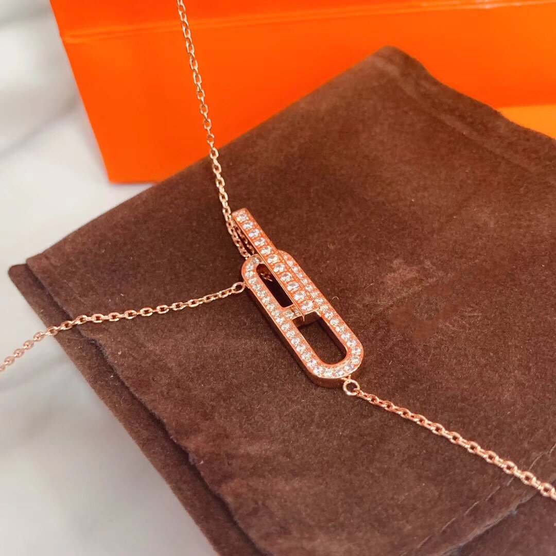 [Mystic]HM NECKLACE PLATINUM ROSE GOLD DIAMOND