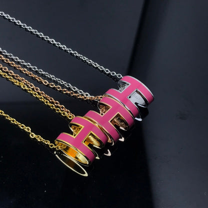 [Mystic]H NECKLACE PINK