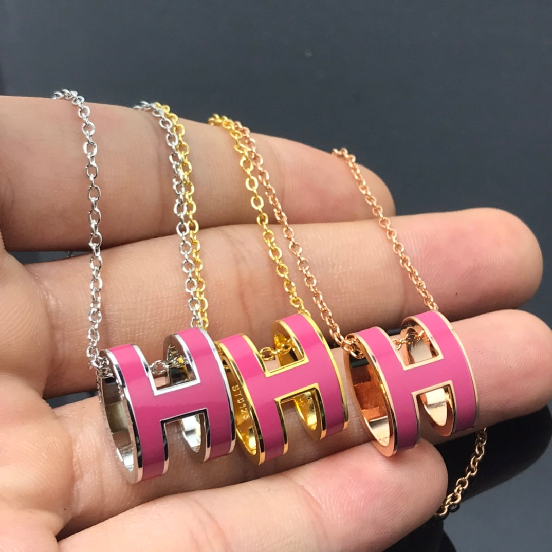[Mystic]H NECKLACE PINK