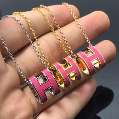 [Mystic]H NECKLACE PINK