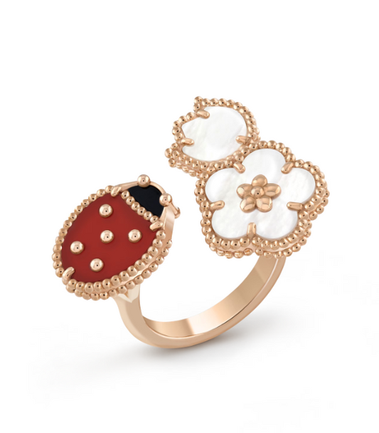 [Mystic]LUCKY 3 MOTIF ROSE GOLD RING