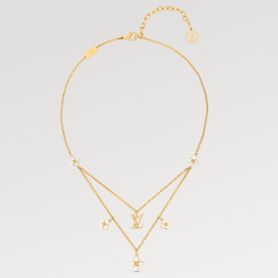 [Mystic]FLOWERGRAM GOLD MOP DOUBLE ROW NECKLACE