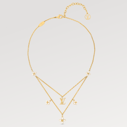 [Mystic]FLOWERGRAM GOLD MOP DOUBLE ROW NECKLACE