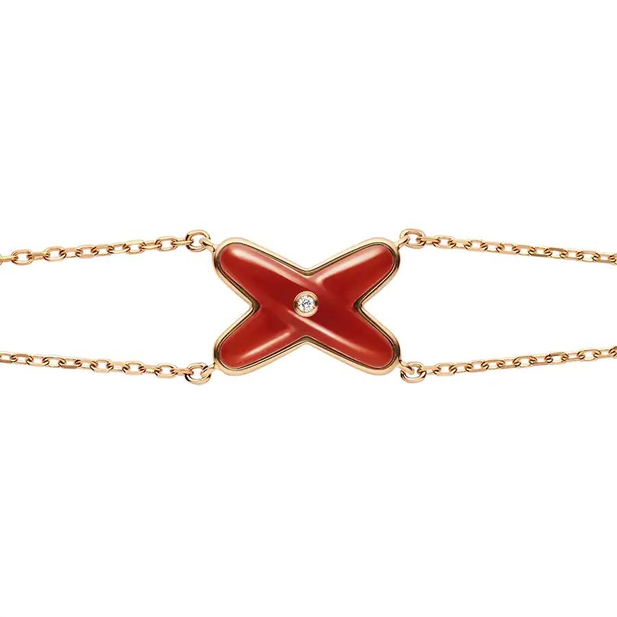 [Mystic]JEUX BRACELET CARNELIAN PINK GOLD 1 DIAMOND