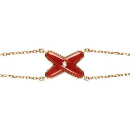 [Mystic]JEUX BRACELET CARNELIAN PINK GOLD 1 DIAMOND