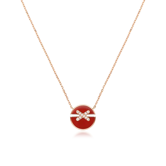 [Mystic]JEUX DE ROSE GOLD DIAMOND NECKLACE