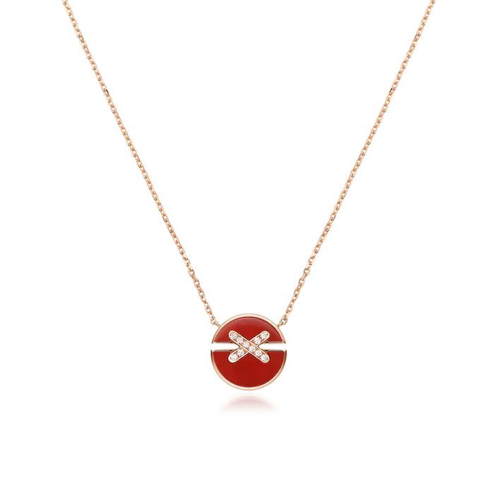 [Mystic Crown]JEUX DE ROSE GOLD DIAMOND NECKLACE