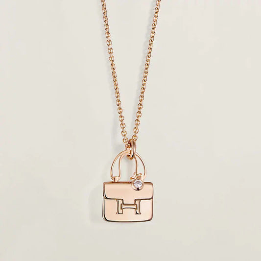[Mystic]AMULETTE PEDANT ROSE GOLD NECKLACE