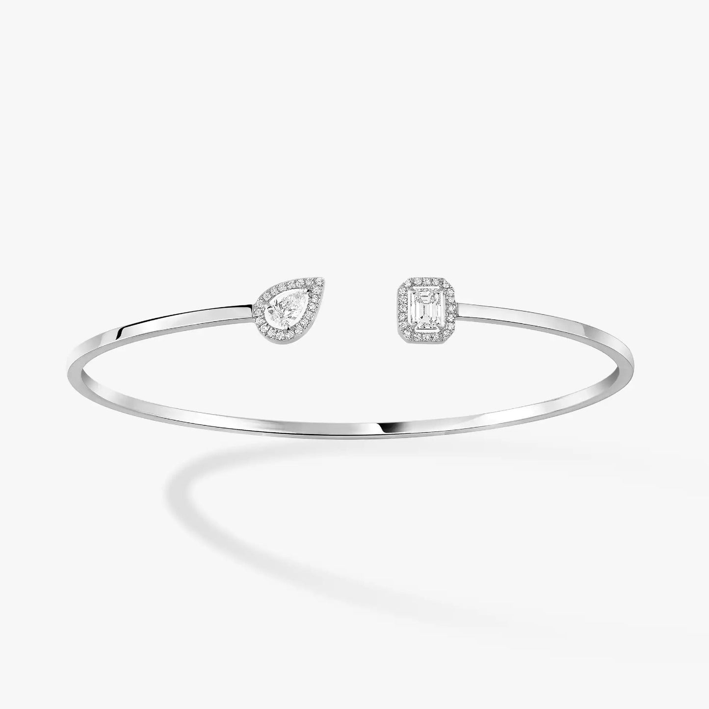 [Mysitc] JONC FLEX MY TWIN TOI & MOI SILVER DIAMOND BRACELET