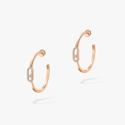 [Mysitc] CREOLES MOVE UNO PM DIAMOND EARRINGS