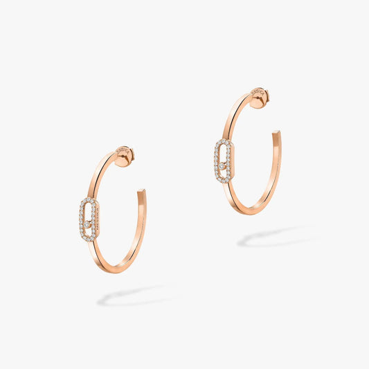 [Mysitc] CREOLES MOVE UNO PM DIAMOND EARRINGS