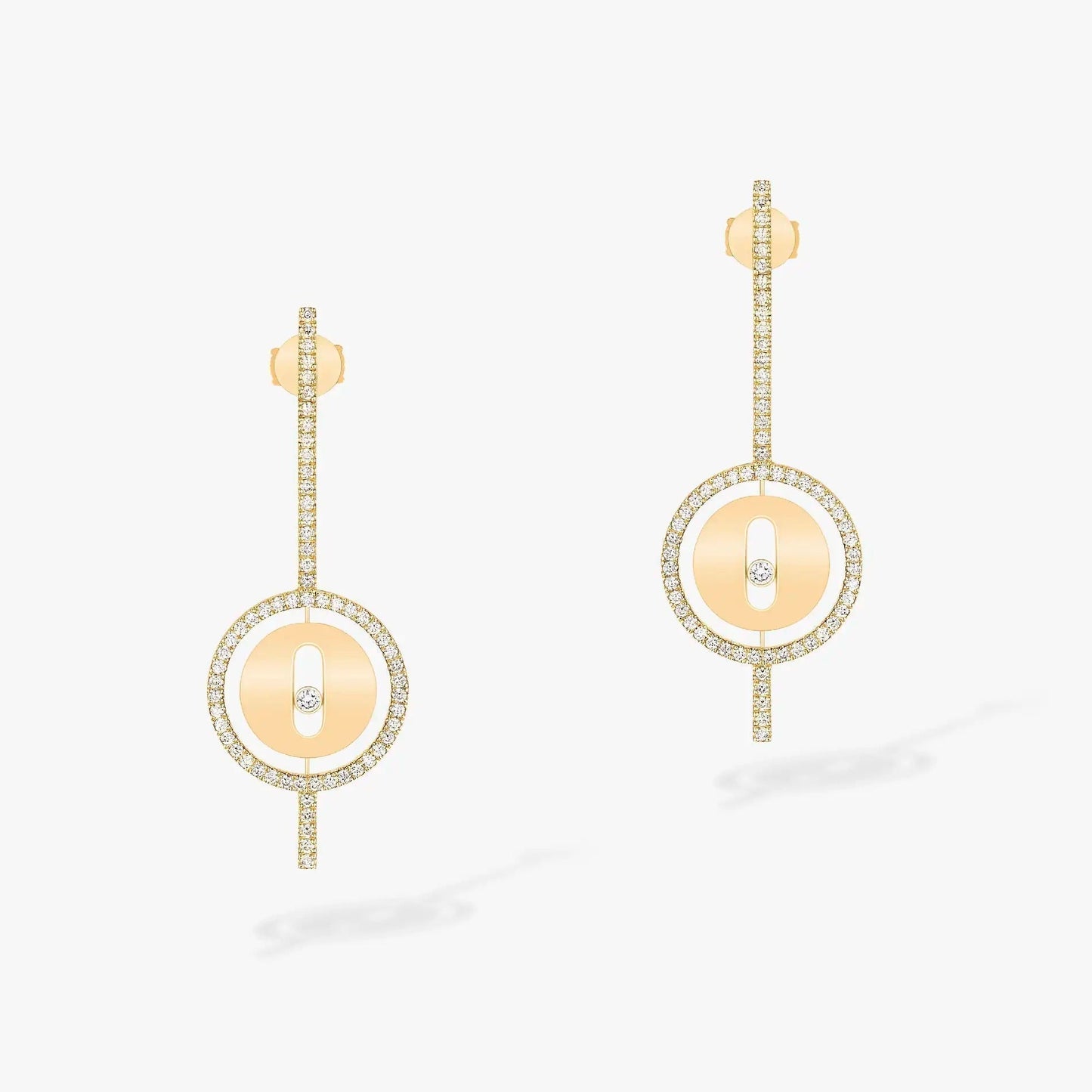[Mysitc]  MOVE ARROW PINK GOLD DIAMOND EARRINGS