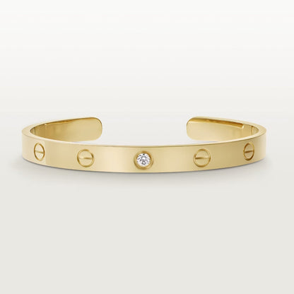 [Mystic]LOVE BRACELET 6.1MM 1 DIAMOND OPEN CUFF