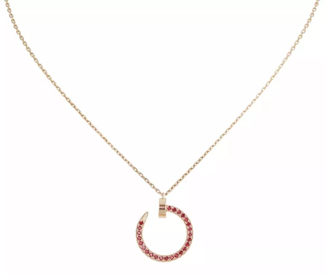 [Mystic]JUSTE NECKLACE GOLD RED DIAMONDS