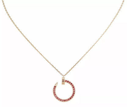 [Mystic]JUSTE NECKLACE GOLD RED DIAMONDS