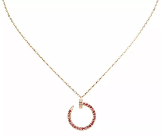 [Mystic]JUSTE NECKLACE GOLD RED DIAMONDS