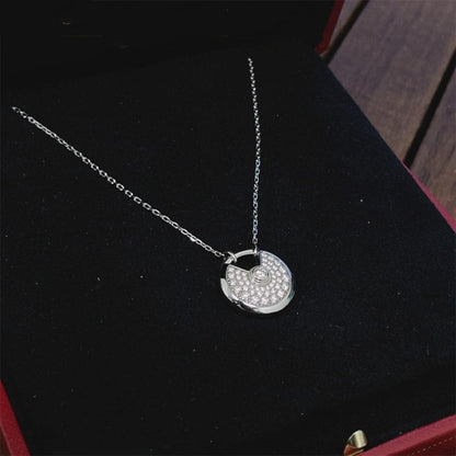 [Mystic]AMULETTE SILVER FULL DIAMOND NECKLACE