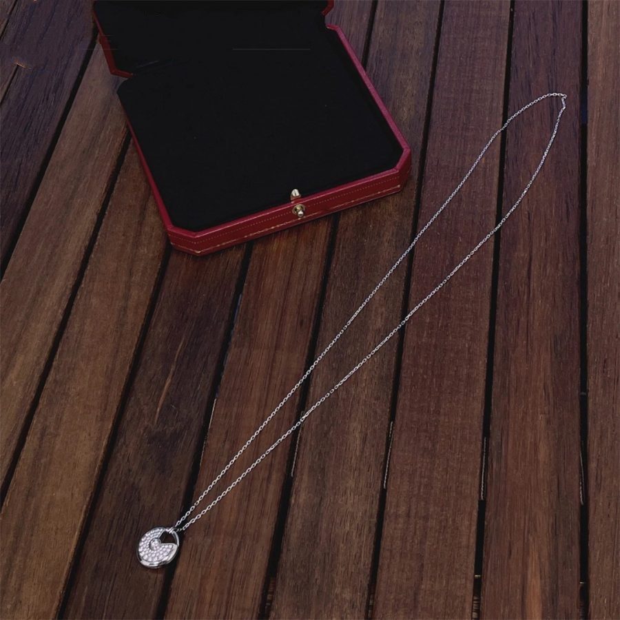 [Mystic]AMULETTE SILVER FULL DIAMOND NECKLACE