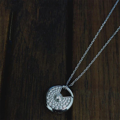 [Mystic]AMULETTE SILVER FULL DIAMOND NECKLACE