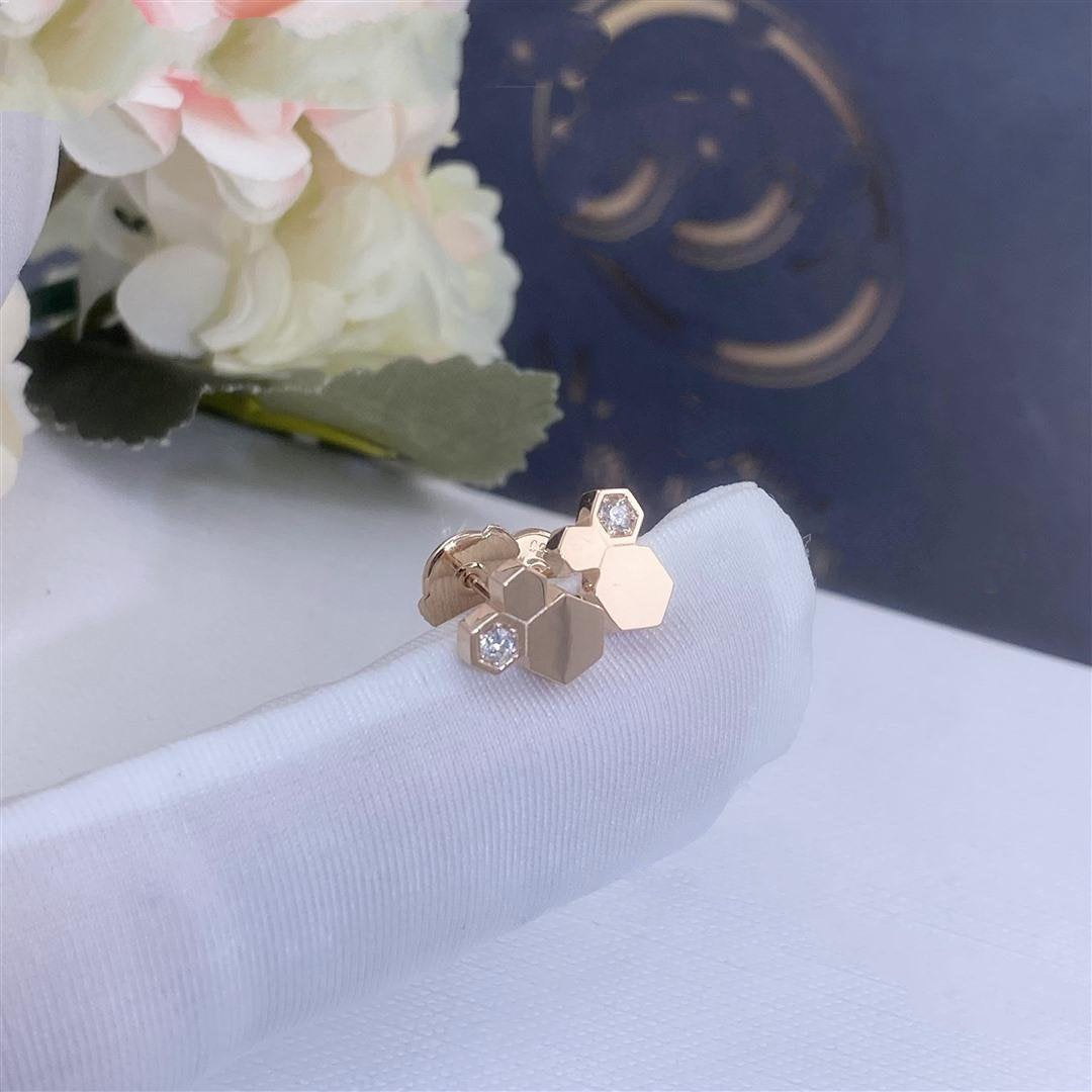 [Mystic]BEE LOVE PINK GOLD DIAMOND EARRINGS