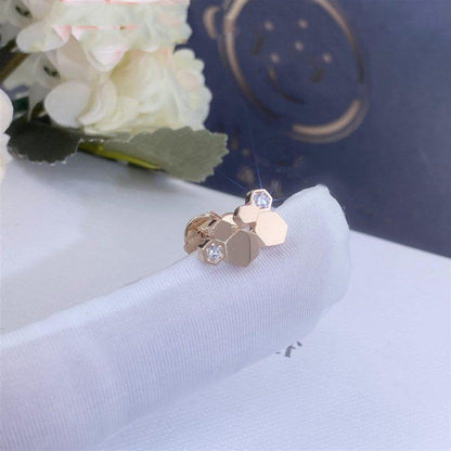 [Mystic]BEE LOVE PINK GOLD DIAMOND EARRINGS