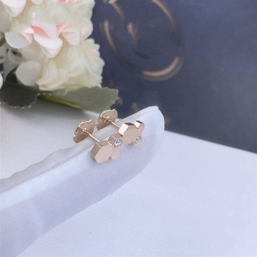 [Mystic]BEE LOVE PINK GOLD DIAMOND EARRINGS