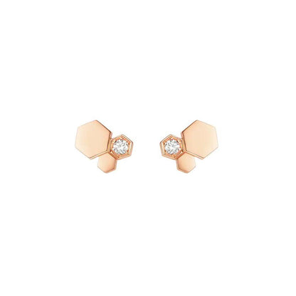 [Mystic]BEE LOVE PINK GOLD DIAMOND EARRINGS