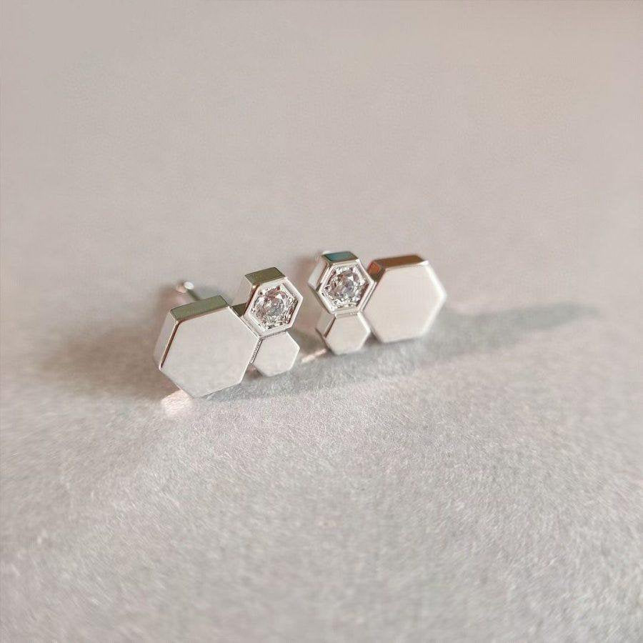 [Mystic]BEE LOVE SILVER DIAMOND EARRINGS