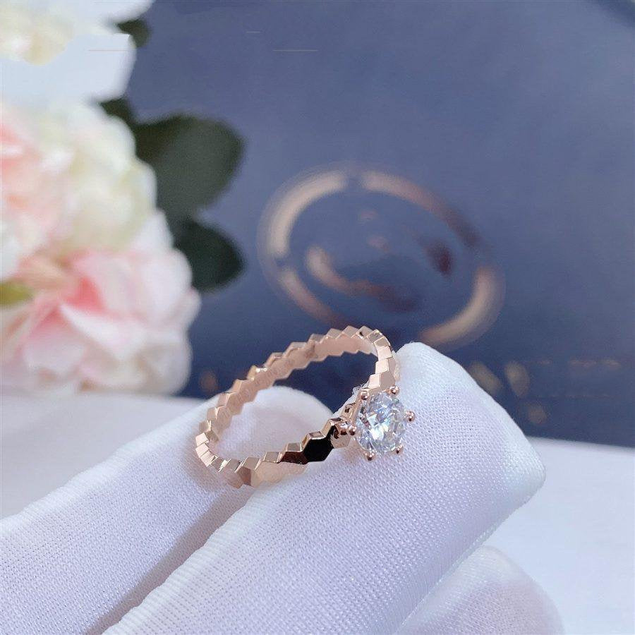 [Mystic]BEE LOVE RING PINK GOLD 1 DIAMOND
