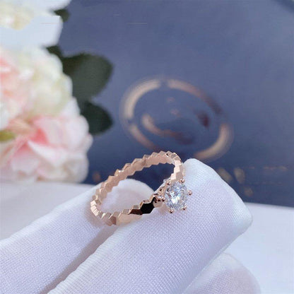 [Mystic]BEE LOVE RING PINK GOLD 1 DIAMOND