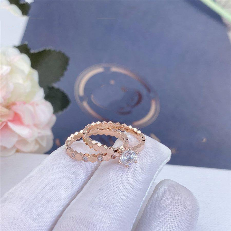 [Mystic]BEE LOVE RING PINK GOLD 1 DIAMOND