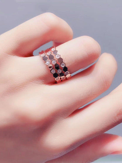[Mystic]BEE LOVE RING PINK GOLD DIAMOND
