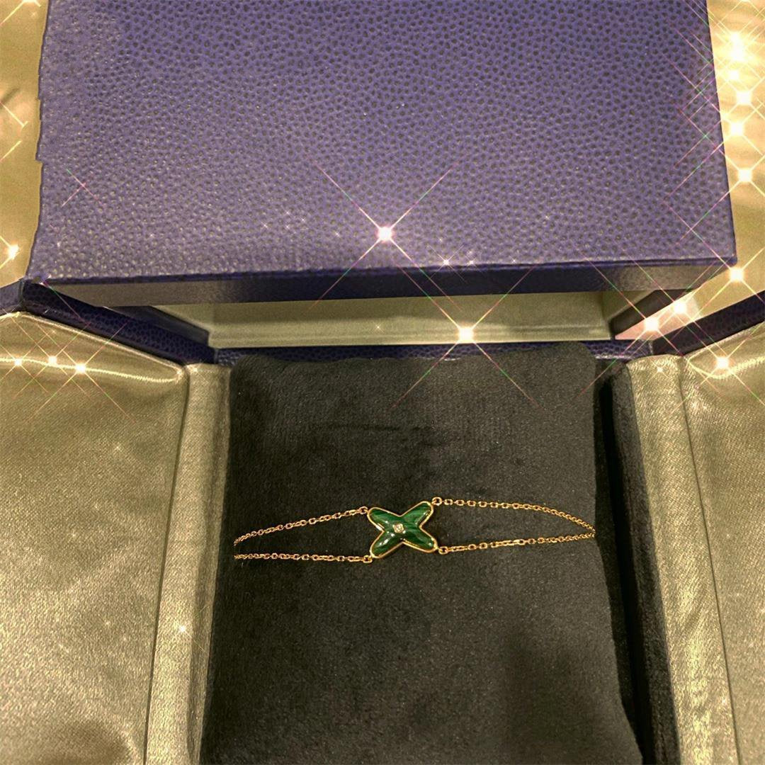 [Mystic]JEUX BRACELET MALACHITE PINK GOLD 1 DIAMOND