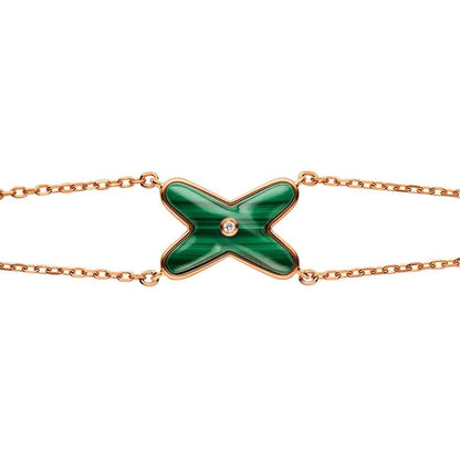 [Mystic]JEUX BRACELET MALACHITE PINK GOLD 1 DIAMOND