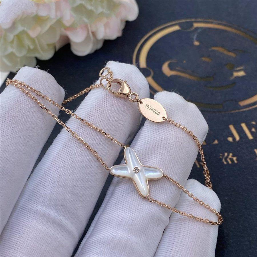 [Mystic]JEUX BRACELET WHITE MOP PINK GOLD 1 DIAMOND