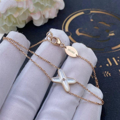[Mystic]JEUX BRACELET WHITE MOP PINK GOLD 1 DIAMOND