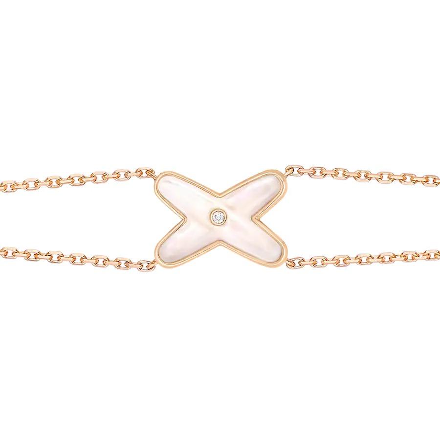 [Mystic Crown]JEUX BRACELET WHITE MOP PINK GOLD 1 DIAMOND