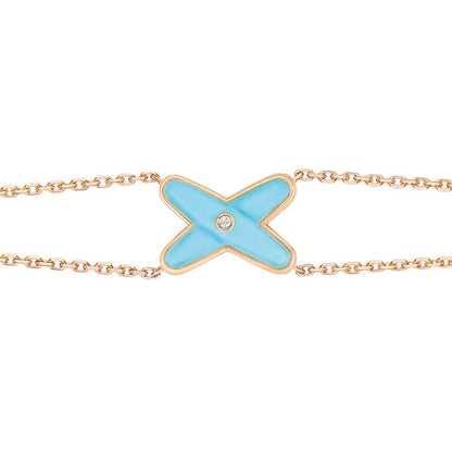 [Mystic]JEUX BRACELET TURQUOISE PINK GOLD 1 DIAMOND