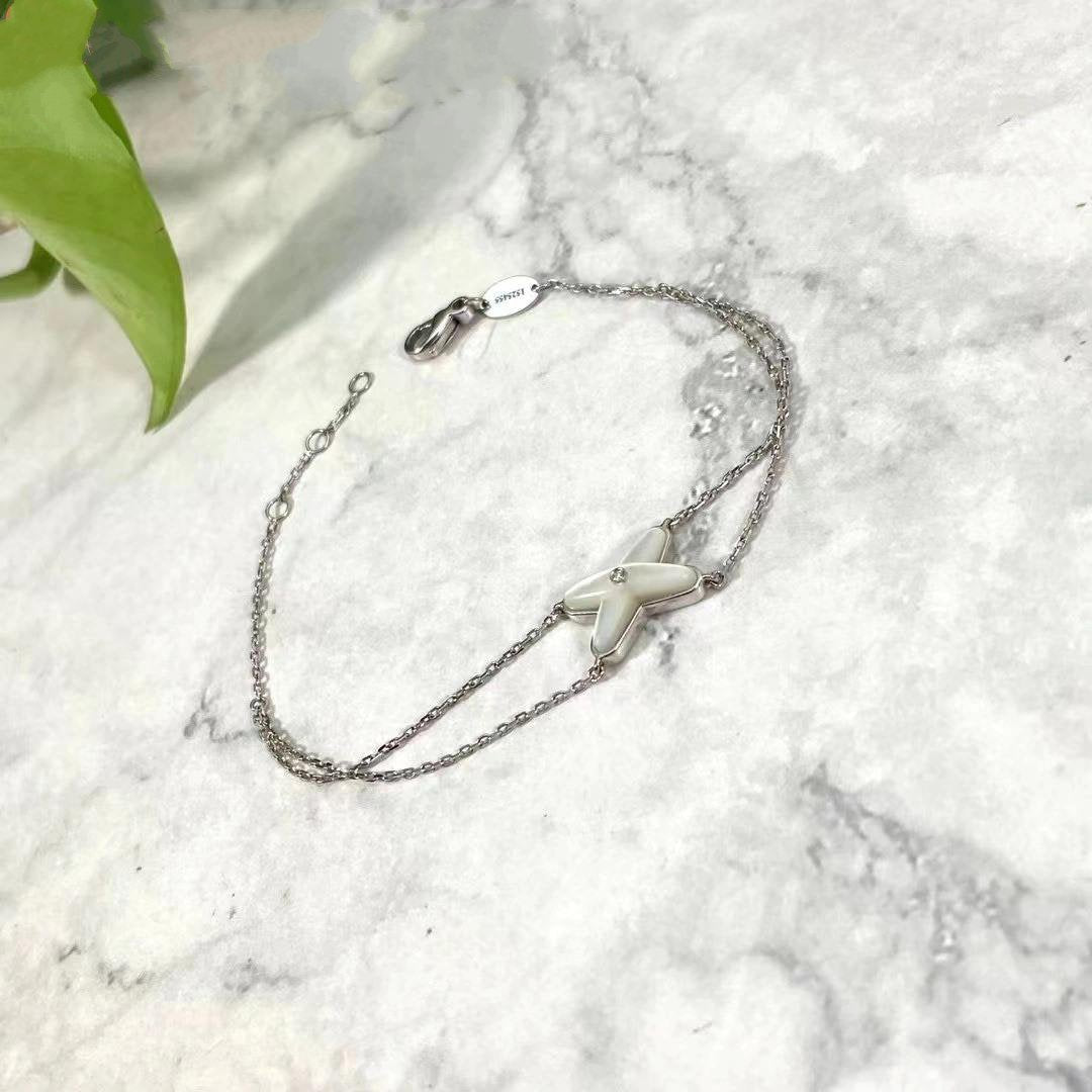 [Mystic]JEUX BRACELET WHITE MOP SILVER 1 DIAMOND